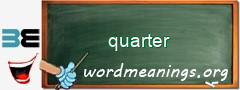 WordMeaning blackboard for quarter